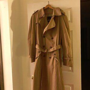 Gleneagles Classic Beige Trench Coat Removable Wool Liner Men’s 42XL
